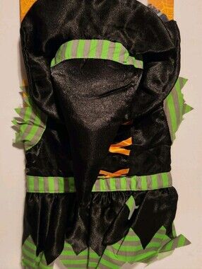 Dog/Pet Witch Halloween Costume Hat & Outfit Sz. XS X-small 9-11" Length